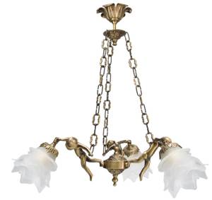 Lampe à suspension PUTTI Marron - Blanc - Verre - Métal - 58 x 62 x 58 cm