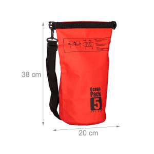 Ocean Pack 5L wasserdicht Schwarz - Rot