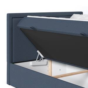 Premium Boxspringbett Jodan Stoff Baloo Dunkelblau - Breite: 142 cm