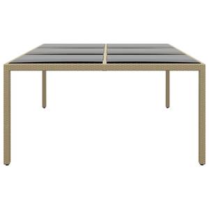 Table de jardin Beige - Métal - Polyrotin - 200 x 75 x 200 cm