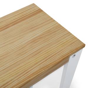 Table Mange debout Lunds 39x70 BL-NA Blanc