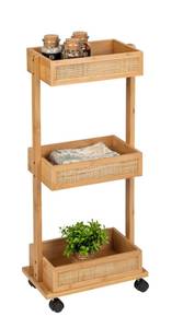 Badregal ALLEGRE BAMBOO, mobil Braun - Bambus - 19 x 72 x 32 cm