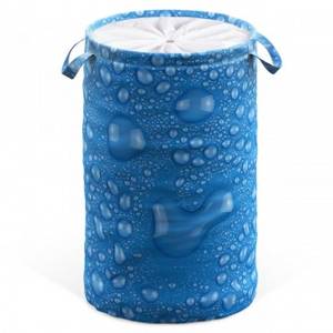 Wäschekorb Tautropfen Blau Blau - Kunststoff - 37 x 55 x 55 cm