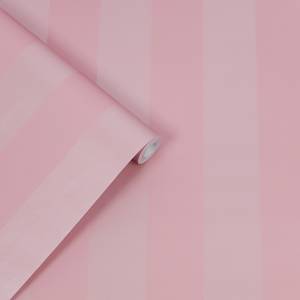 Vliestapete Lille Pearlescent Stripe Pink - Papier - Kunststoff - Textil - 52 x 52 x 1000 cm