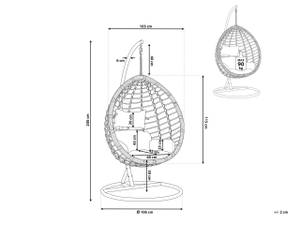 Hängesessel FANO Weiß - Polyrattan - 108 x 200 x 108 cm