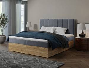 Boxspringbett Jessen Grau - Breite: 140 cm