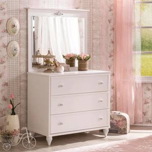 Commode Romantica Blanc - Bois manufacturé - 91 x 84 x 50 cm