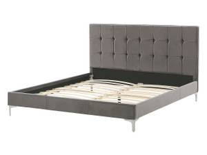 Lit double AMBERT Gris - Largeur : 148 cm