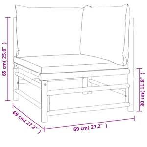 Garten Ecksofa 3028341-6 Hellgrau