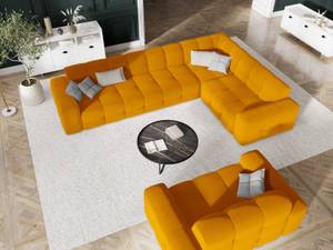 Ecksofa KENDAL 6 Sitzplätze Orange