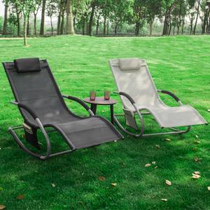 Lot de 2 Fauteuil à bascule OGS28-MIx2 Beige