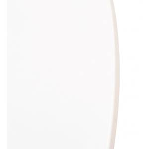 Table ronde blanche piètement bois D90cm Blanc - En partie en bois massif - 90 x 75 x 90 cm