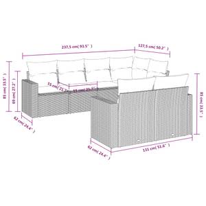 Gartensitzgruppe K1237(7-tlg) Schwarz