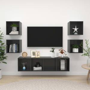 TV-Schrank 5er Set D516 Hochglanz Anthrazit