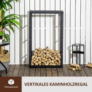 Kaminholzständer  820-146 Braun - Metall - 25 x 100 x 60 cm