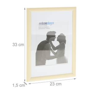 6 x Bilderrahmen 20x30 cm natur Braun - Glas - Kunststoff - 23 x 33 x 2 cm