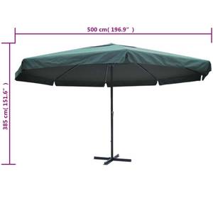 Parasol 3001704 Vert - 500 x 300 x 500 cm