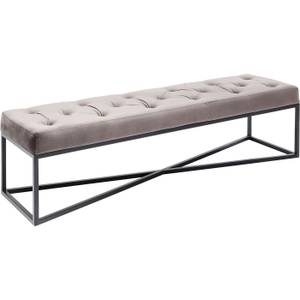 Banc Crossover Velours / Acier - Taupe / Noir