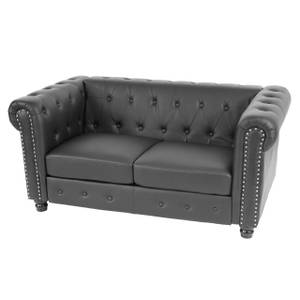 Luxus 2er Sofa Loungesofa Chesterfield Schwarz