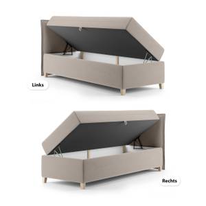 Boxspringbett Einzelbett Martines Mini Beige - Breite: 70 cm