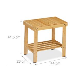 Tabouret de bain en bambou Marron - Bambou - 44 x 42 x 28 cm