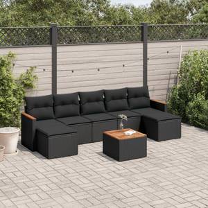 Gartensitzgruppe K5914(8-tlg) Schwarz - Massivholz - 69 x 62 x 55 cm