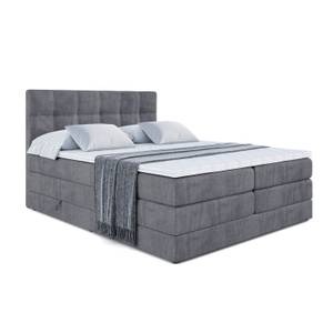 Boxspringbett MARCE KING Steingrau - Breite: 120 cm