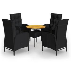 Bistro-Set 3015265-2 (5-teilig) Schwarz - Braun