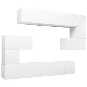 TV-Schrank 10er Set D524 Weiß - Tiefe: 60 cm