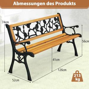 Gartenbank ZB33444DE Braun - Holzwerkstoff - 52 x 74 x 126 cm