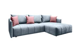 Ecksofa HURON Blaugrau - Pink