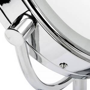 Kosmetikspiegel LED 5fach Vergrößerung Silber - Metall - 4 x 37 x 25 cm