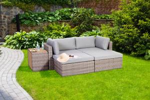 Lounge Olea (5 teilig) Grau - Polyrattan - 93 x 65 x 71 cm