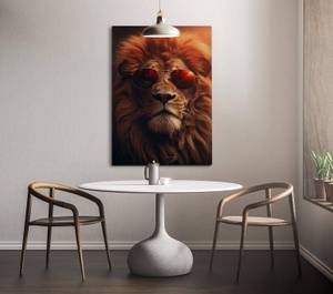 Leinwandbild Funky-Lion 70 x 105 cm