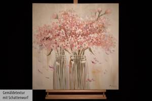 Acrylbild handgemalt For my beloved wife Pink - Massivholz - Textil - 80 x 80 x 4 cm