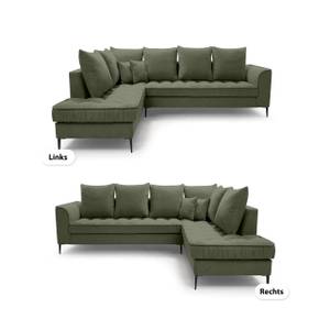 Ecksofa Eckcouch Vivian L Form Couch Grün - Ecke davorstehend rechts