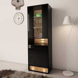 Vitrinenschrank VISION SC60 2D Schwarz