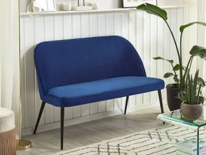 2-Sitzer Sofa OSBY Schwarz - Blau - Marineblau