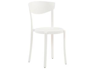 Bistro Set SERSALE 5-tlg Weiß - Kunststoff - 70 x 80 x 70 cm