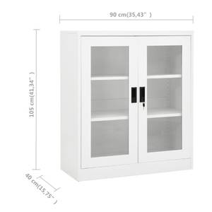 Büroschrank 3006974 Weiß - Höhe: 105 cm