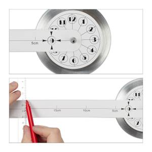 Horloge murale DIY Argenté - Métal - Matière plastique - 110 x 110 x 4 cm