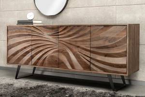 Sideboard HURRICANE Braun - Massivholz - Holzart/Dekor - 175 x 76 x 40 cm