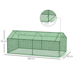 Foliengewächshaus 845-608 Grün - Kunststoff - 90 x 70 x 180 cm