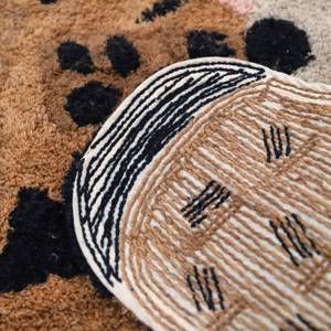 LITTLE CHEETAH tapis enfant Noir - Marron - Fibres naturelles - Textile - 65 x 1 x 125 cm