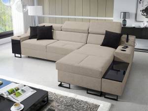 Ecksofa Alicante I Maxi Beige - Ecke davorstehend rechts