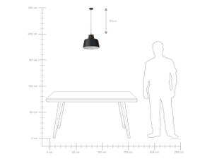 Lampe suspension DANUBE Noir - Métal - 28 x 180 x 28 cm