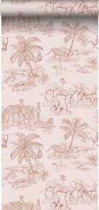 papier peint animaux de la jungle 7133 Rose foncé