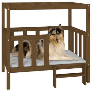 Lit pour chien 3016323-2 Marron foncé - 106 x 100 x 84 cm