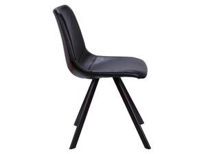 Chaise coque LUBINE Noir - Cuir synthétique - 59 x 83 x 44 cm