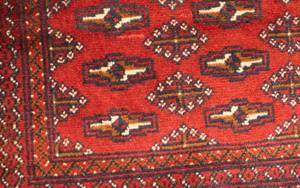 Turkaman - 100x50cm Rot - Naturfaser - 50 x 1 x 100 cm